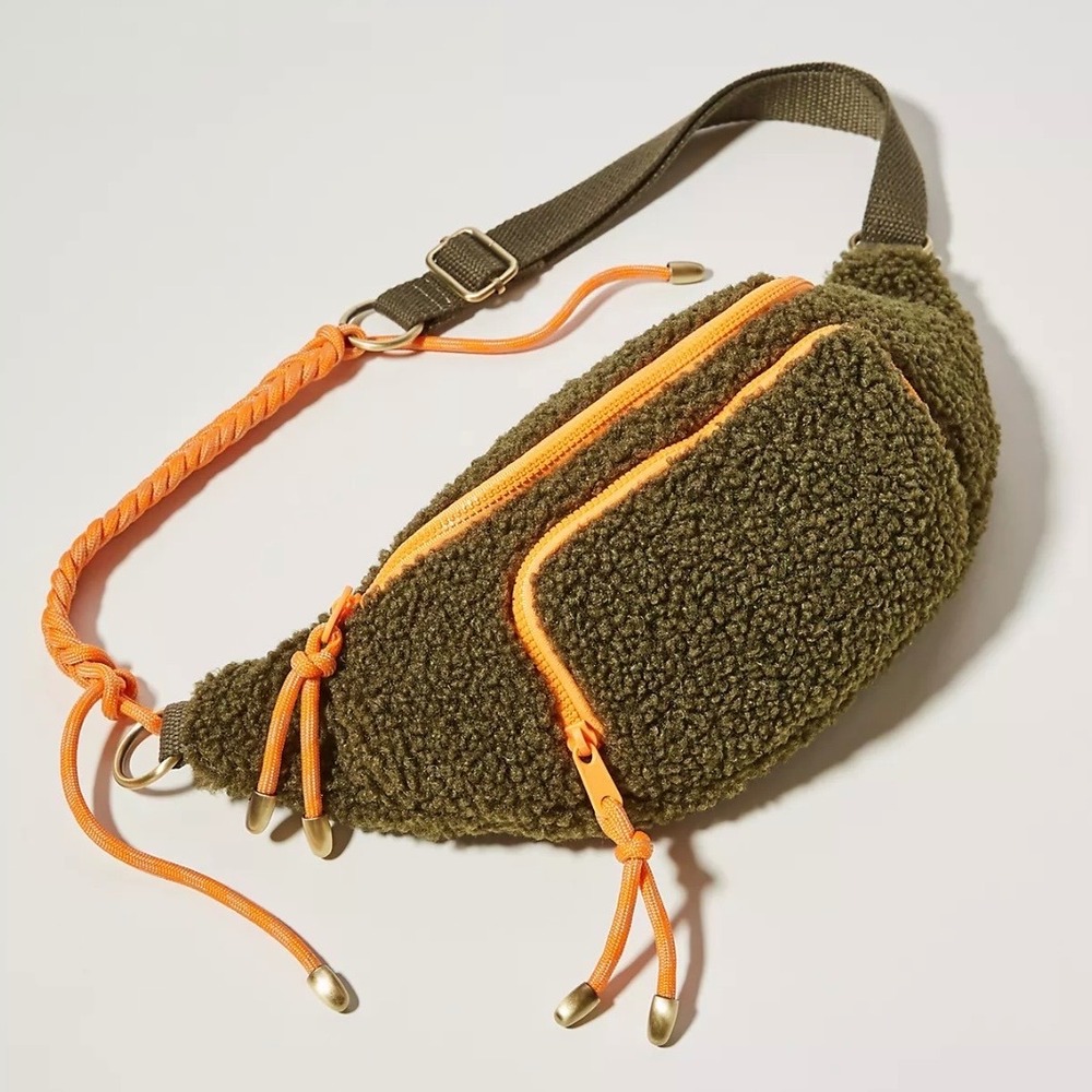 Anthropologie Annie Green Sherpa Rope Belt Bag Fanny Pack Gorpcore Sporty